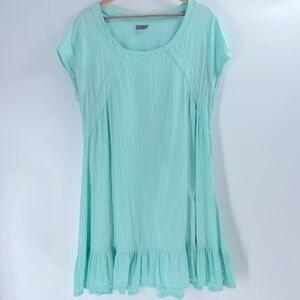 Eucalyptus Aqua blue summer cotton baby doll style dress relaxed fit